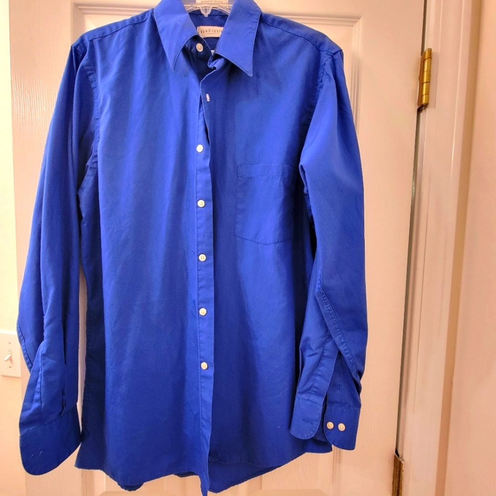 Men's blue dress shirt